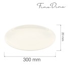 Assiette Crema sans bord, 300 mm, Lot de 6 - Finedine
