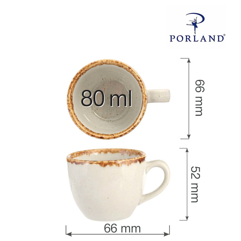 Tasse à espresso élégante en cendre, 80 ml - Finedine