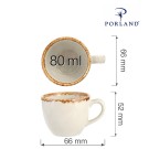 Tasse à espresso élégante en cendre, 80 ml - Finedine