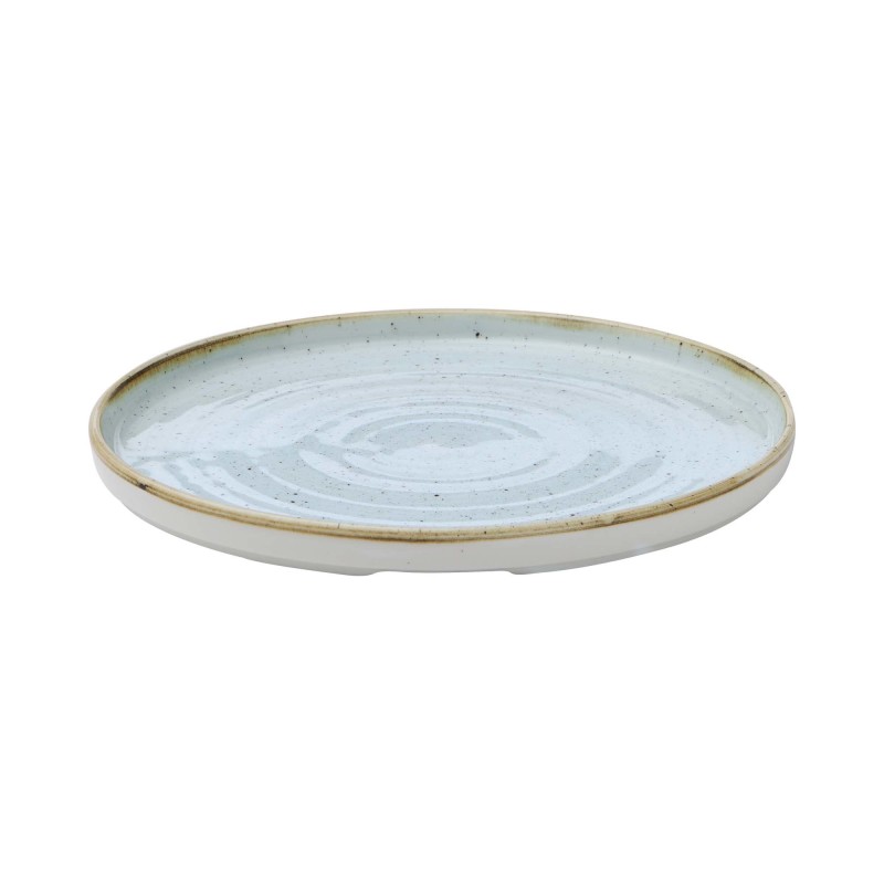 Assiette à bord en pierre Duck Egg, 210 mm - Finedine