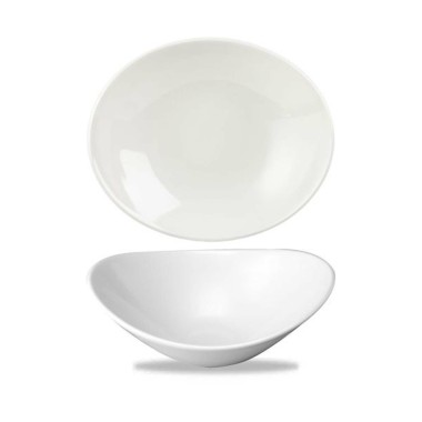 Bol à pâtes ovale blanc 255x212 mm, 596 ml - Finedine