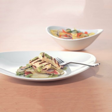 Bol à pâtes ovale blanc 255x212 mm, 596 ml - Finedine