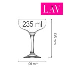 Verre à champagne Misket 235 ml, Lot de 6 - Finedine