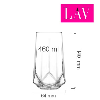 Verre long drink Valeria 460 ml, Lot de 6 - Finedine