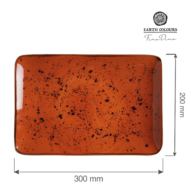 Assiette rectangulaire Dahlia, 300x200 mm - Finedine