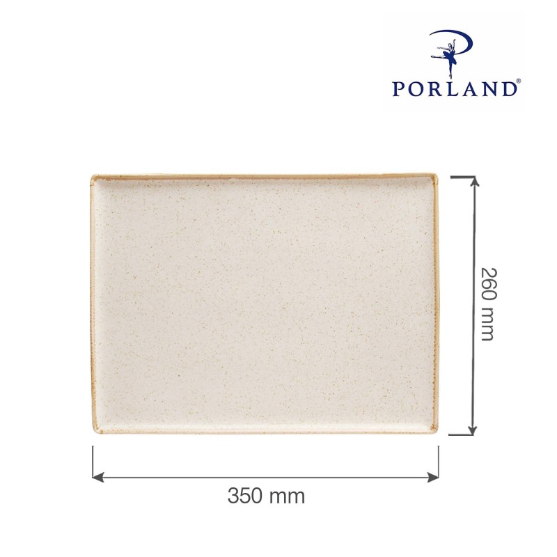 Plateau rectangulaire en sable, 350x260mm - Finedine