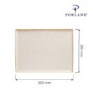 Plateau rectangulaire en sable, 350x260mm - Finedine