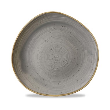 Assiette ronde Trace en grès gris, 264 mm - Finedine