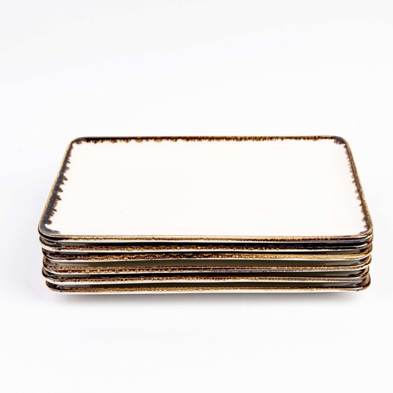 Assiette rectangulaire vanille, 300x200mm - Finedine