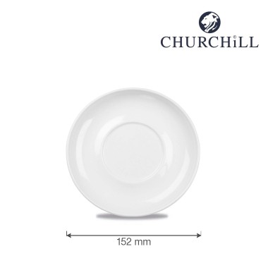Sous-tasse à thé compacte blanche, 152 mm - Finedine