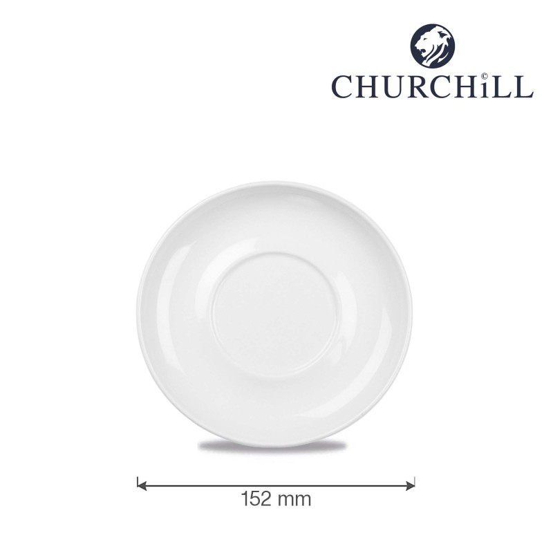 Sous-tasse à thé compacte blanche, 152 mm - Finedine