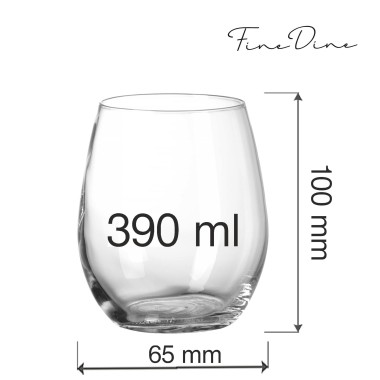 Verre à whisky Cantare, 390 ml, Lot de 6 - Finedine