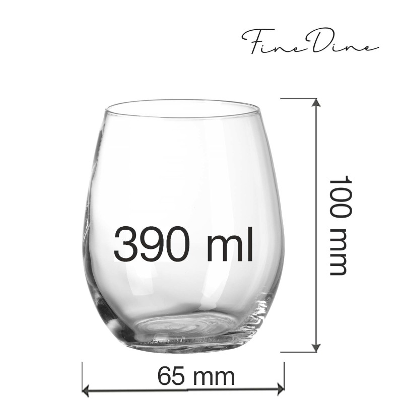 Verre à whisky Cantare, 390 ml, Lot de 6 - Finedine
