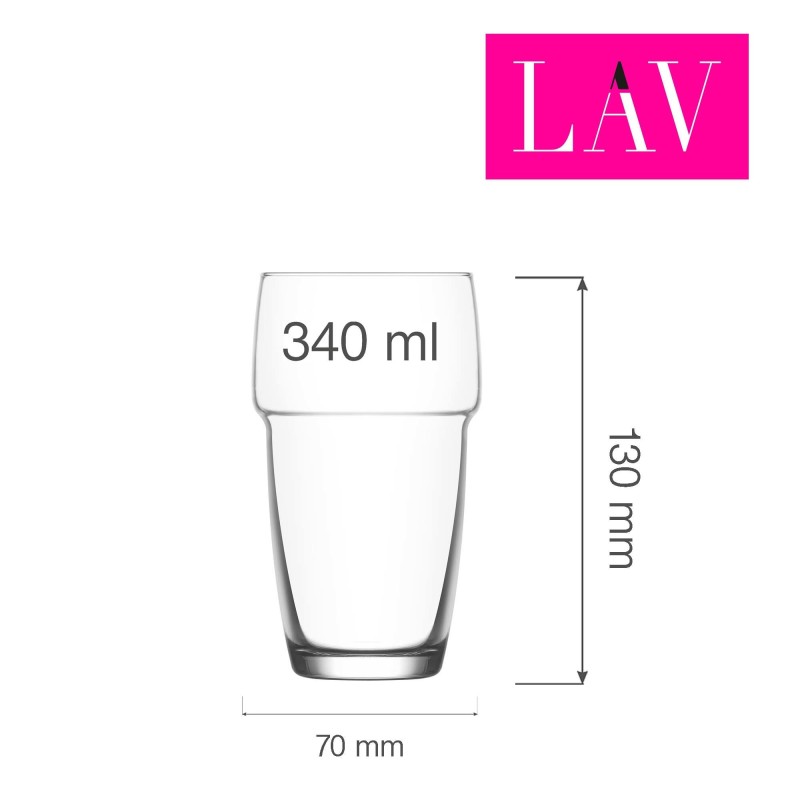 Verre long drink Galata 340 ml, Lot de 6 - Finedine