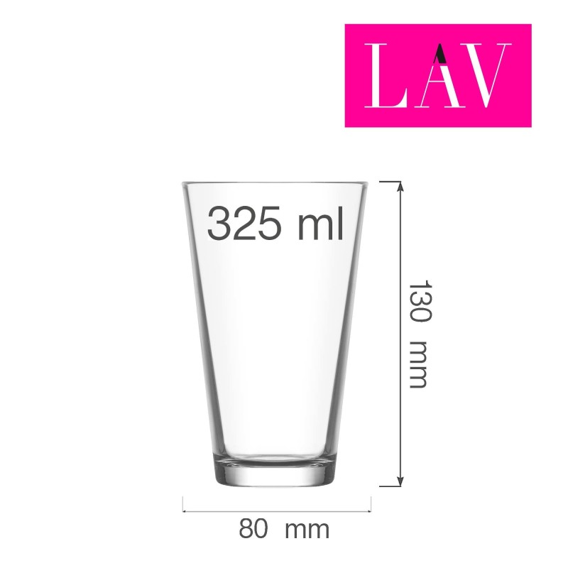 Verre à long drink Hera 325 ml, Lot de 6 - Finedine