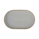 Plat ovale en céramique grise, 320x200mm - Finedine