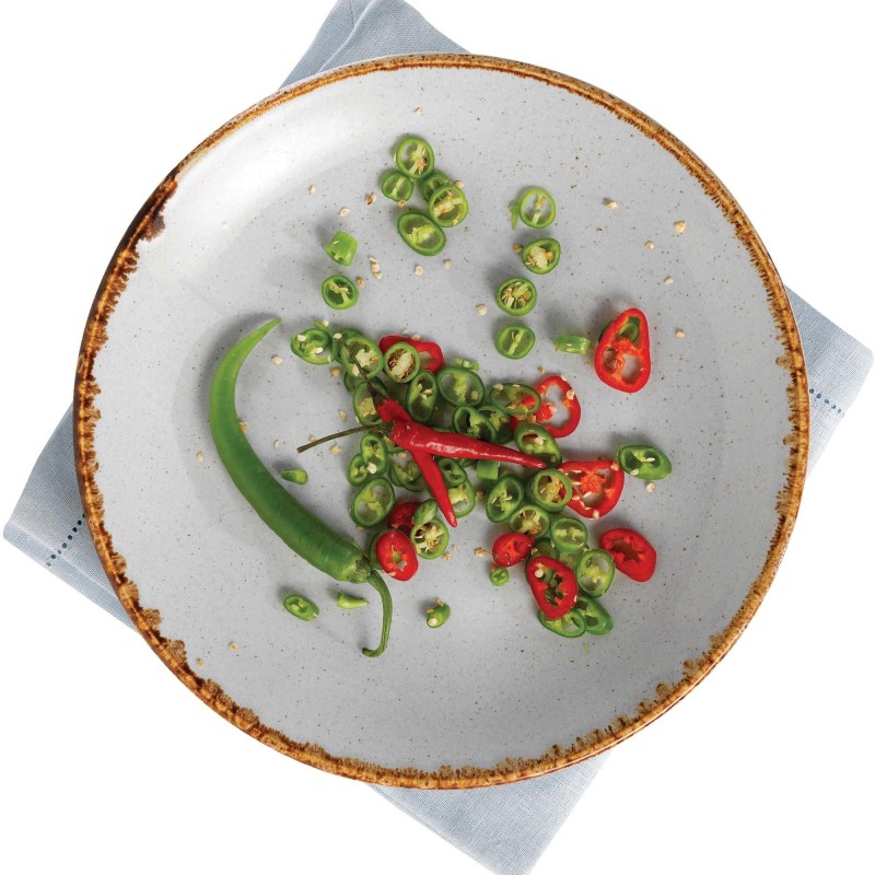 Plat ovale en céramique grise, 320x200mm - Finedine