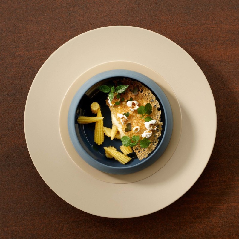 Assiette gourmet ronde Bahia Dune 260 mm - Finedine