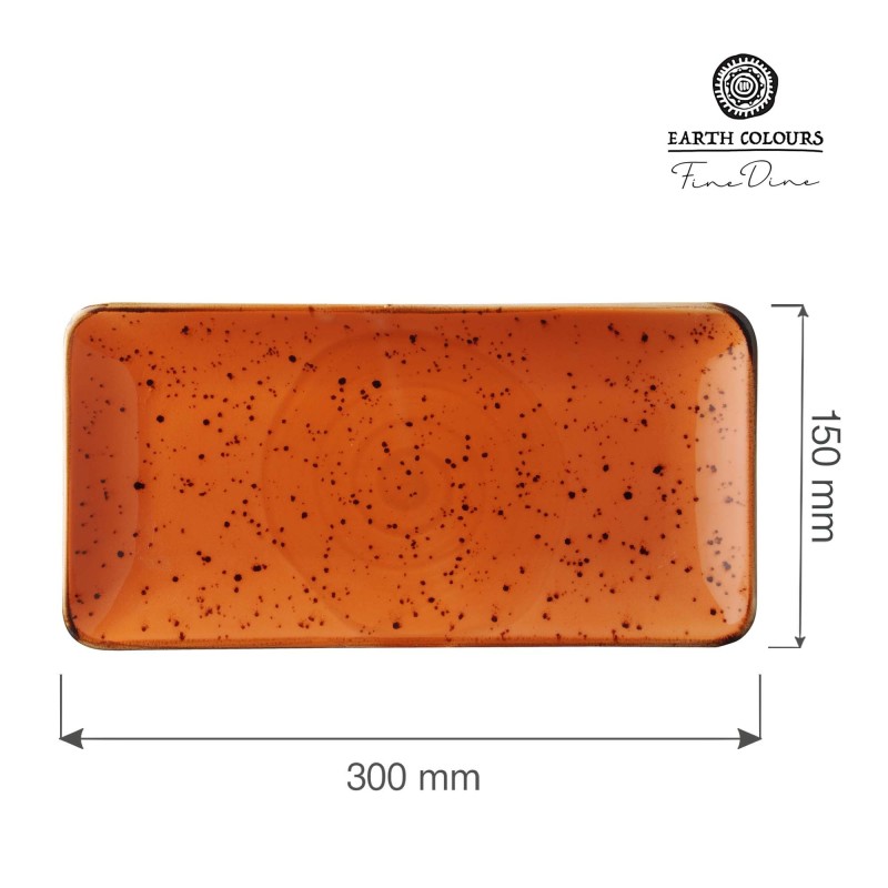 Assiette rectangulaire Dahlia, 300x150mm - Finedine