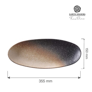 Assiette ovale Moon pour service, 355 mm - Finedine