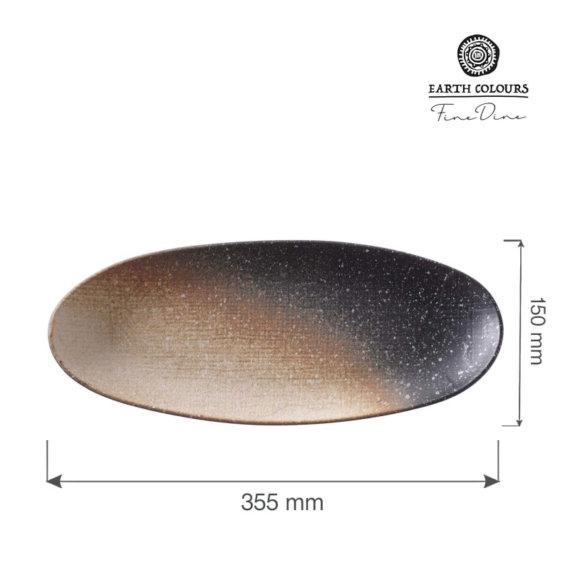 Assiette ovale Moon pour service, 355 mm - Finedine