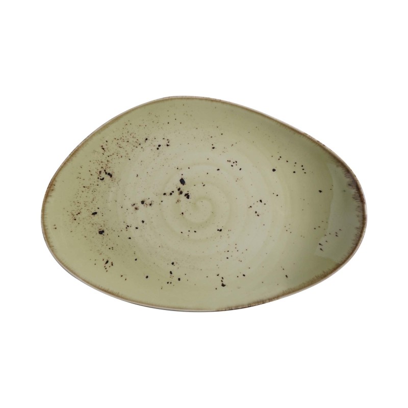 Assiette en forme d'olive bio, 350x210mm - Finedine