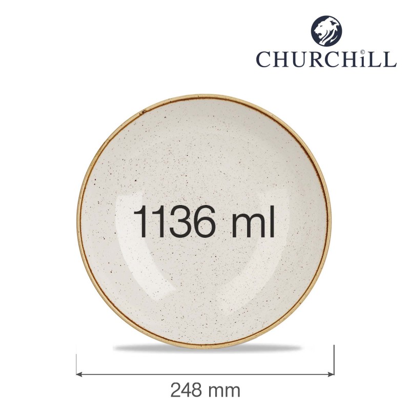 Bol coupe Stonecast Barley White, 248 mm - Finedine