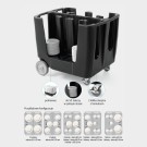 Chariot pour assiettes, 930x720x(H)800mm - Finedine