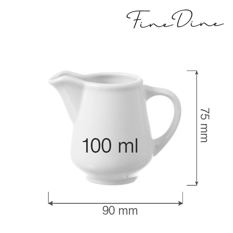 Gobelet à lait Bianco, 100 ml, Lot de 6 - Finedine