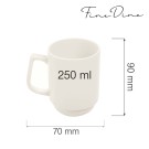 Tasse empilable Crema, 250 ml, Lot de 6 - Finedine