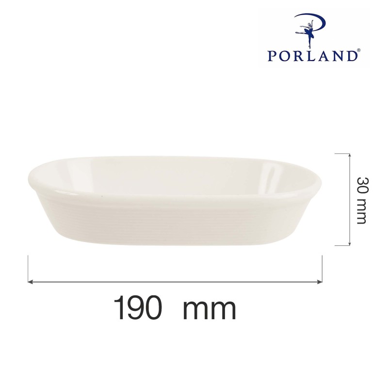 Plat rectangulaire, 190x120mm, Lot de 6 - Finedine