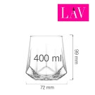 Verre à whisky Valeria 400 ml, Lot de 6 - Finedine