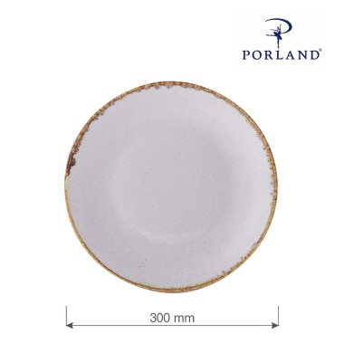 Assiette plate en céramique ash, 300 mm - Finedine