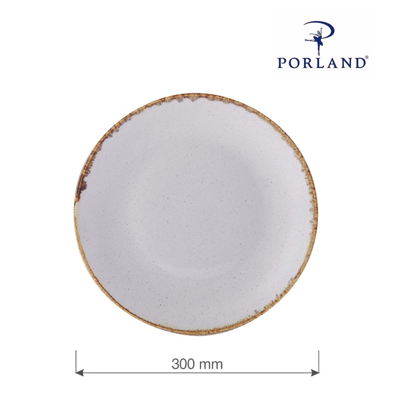 Assiette plate en céramique ash, 300 mm - Finedine