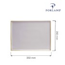Plateau rectangulaire en ash, 350x260mm - Finedine
