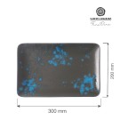 Assiette rectangulaire Flora, 300x200mm - Finedine
