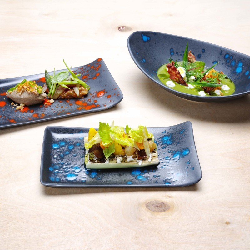 Assiette rectangulaire Flora, 300x200mm - Finedine