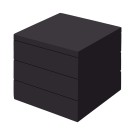 Base de buffet noire Madeira 175x175 mm - Finedine