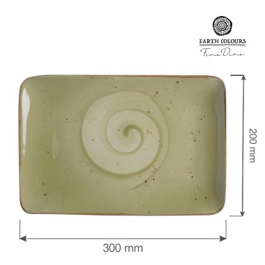 Assiette rectangulaire Olive, 300x200mm - Finedine