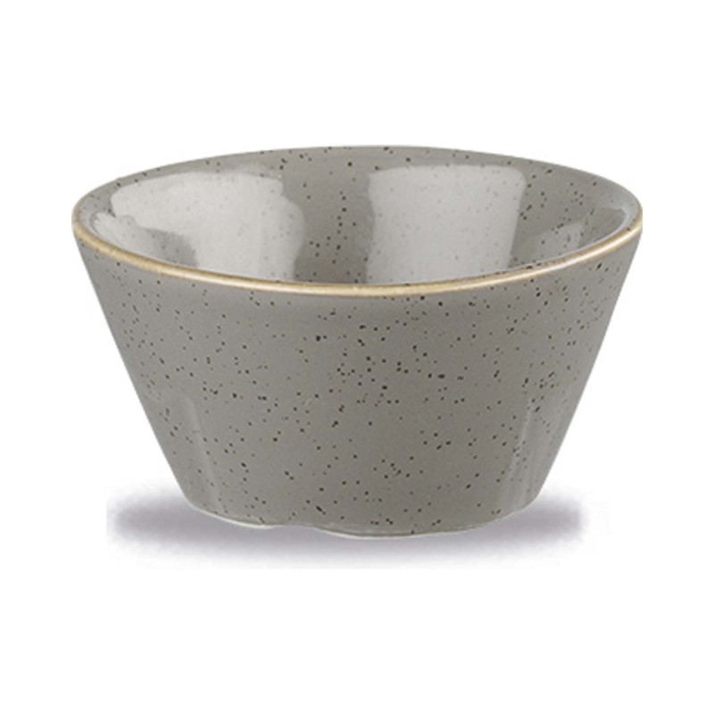 Assiette à sauce Stonecast grise, 90 ml - Finedine