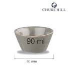 Assiette à sauce Stonecast grise, 90 ml - Finedine