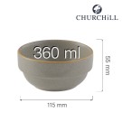 Bol empilable en gris Stonecast, 360 ml - Finedine
