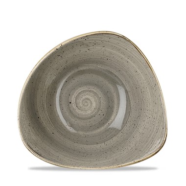 Bol triangulaire en pierre grise, 185mm - Finedine