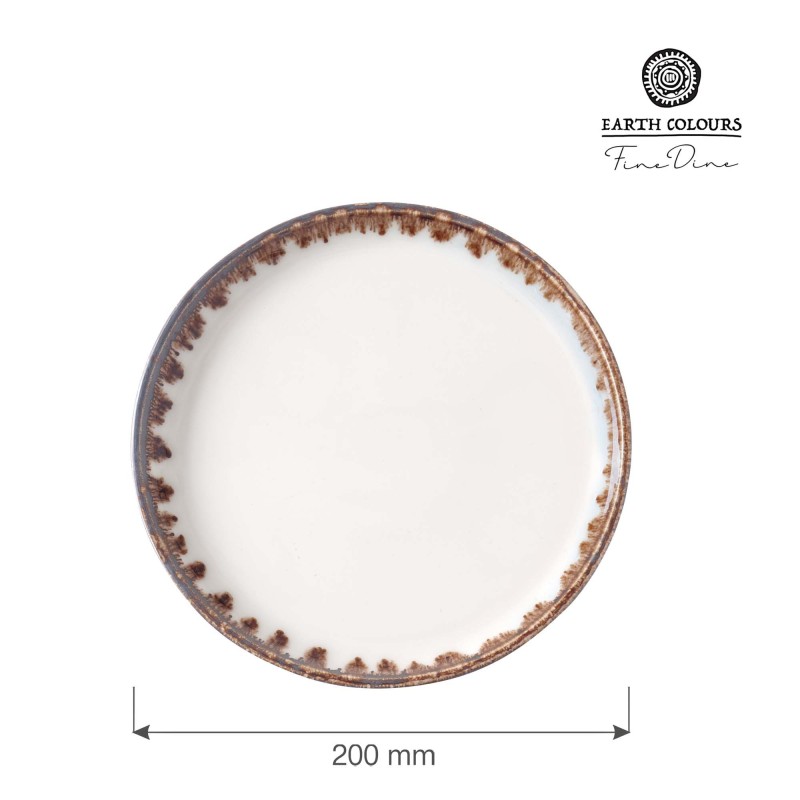 Bol peu profond en vanille, 200x(h)40mm - Finedine