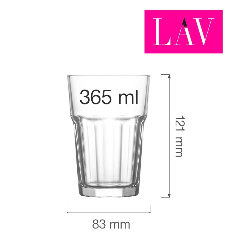 Verre long drink Aras 365 ml, Lot de 6 - Finedine
