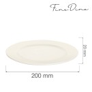 Assiette plate Crema, 200 mm, Lot de 6 - Finedine