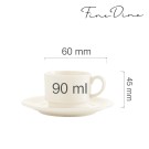 Tasse empilable Crema, 90 ml, Lot de 6 - Finedine