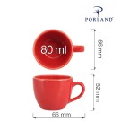 Tasse à espresso élégante Magma, 80 ml - Finedine