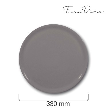 Assiette spéciale pizza, grise, 330 mm - Finedine