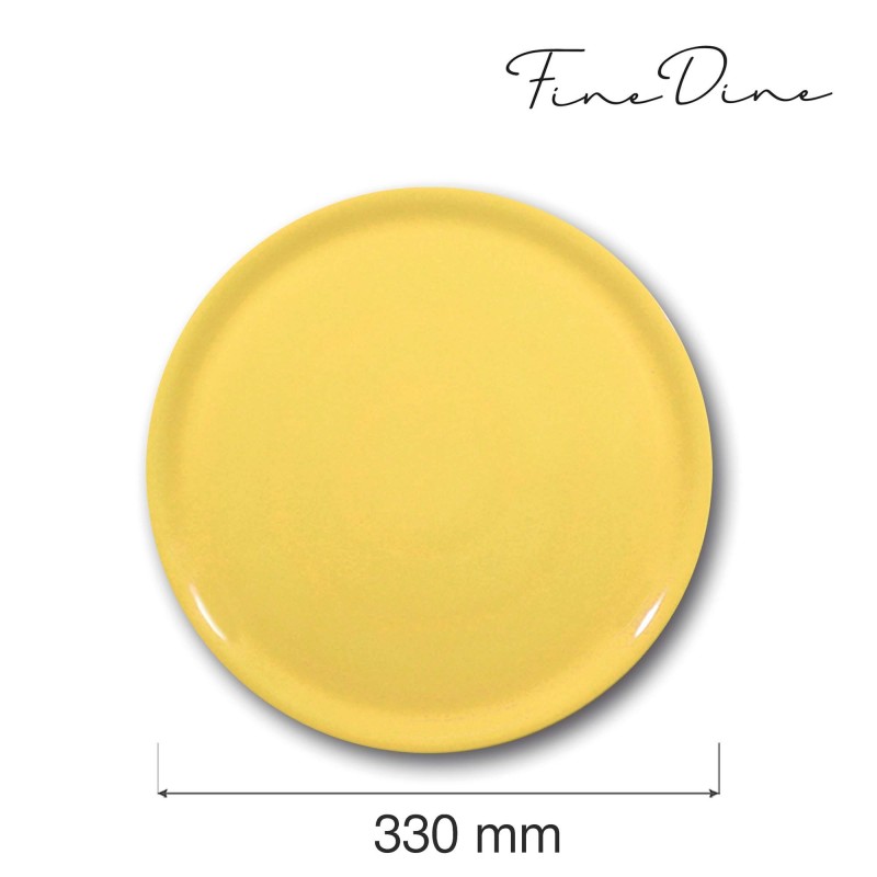 Plaque à pizza spéciale, jaune, 330 mm - Finedine